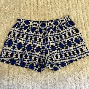 J Crew Blue and White Shorts